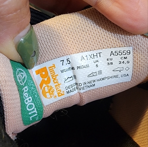 TIMBERLAND PRO women's black and pink drive train work sneakers size 7.5 - Picture 4 of 9